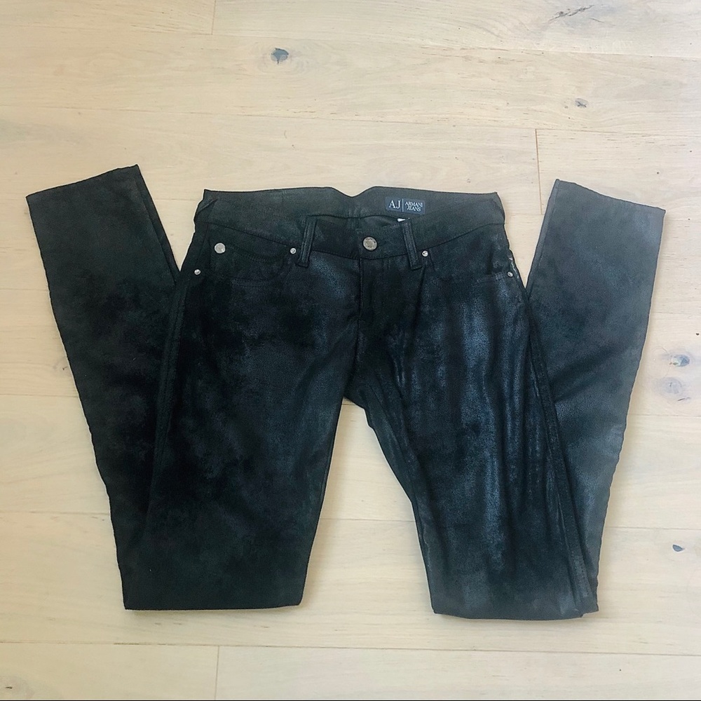 Armani Jeans Wet Looking Skinny Jeans